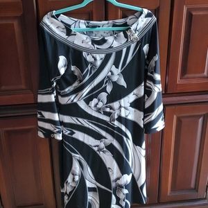WHBM Small Black and White Dress
